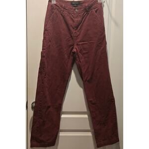 Cotton: On Women sz 28 Burgundy Carpenter Loose Fit Jean